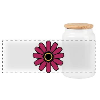 Cadeau pour la fête des mères : Idée de cadeau pour la fête des mères - Boîte à biscuits avec couvercle en bois - blanc - Devant