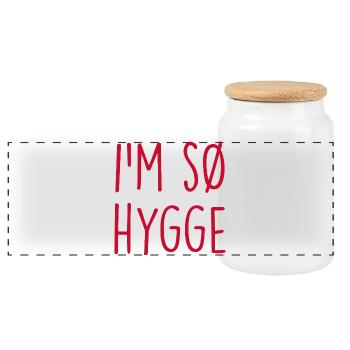 Hygge Denmark Dänemark - Panoramic Cookie Jar with Wooden Lid - white - Front