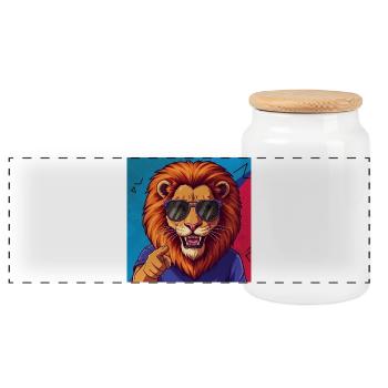 Frankensteen: The Deciding King - Panoramic Cookie Jar with Wooden Lid - white - Front