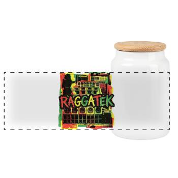 Système de son Raggatek Session - Boîte à biscuits avec couvercle en bois - blanc - Devant