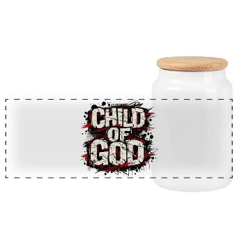 Child Of God Streetwear Vintage - Boîte à biscuits avec couvercle en bois - blanc - Devant