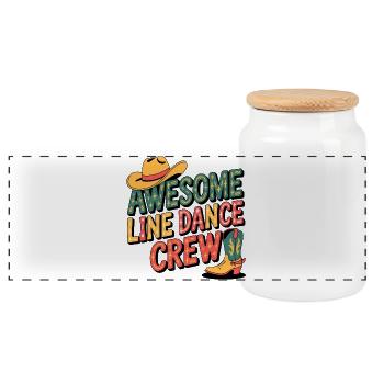 Géniale équipe de danse en ligne - Boîte à biscuits avec couvercle en bois - blanc - Devant