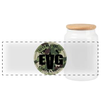 EVG - Boîte à biscuits avec couvercle en bois - blanc - Devant