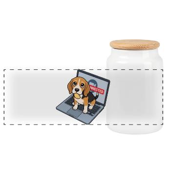 Rapetou contre Home Office : La réunion est terminée ! - Boîte à biscuits avec couvercle en bois - blanc - Devant