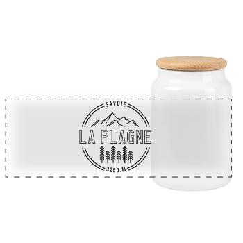 La Plagne 3250m – Paradiski - France - Boîte à biscuits avec couvercle en bois - blanc - Devant