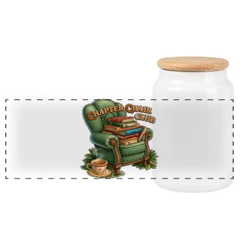 Club des présidents de chapitre - Boîte à biscuits avec couvercle en bois - blanc - Devant
