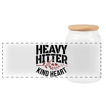 Heavy Hitter - Panorama Keksdose mit Holzdeckel - Weiß - Vorne