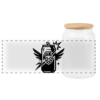 Beer Can Hops Can Beer - Boîte à biscuits avec couvercle en bois - blanc - Devant