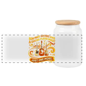 Gitarrenhumor Musiker Musik Retro-Geschenk - Panorama Keksdose mit Holzdeckel - Weiß - Vorne