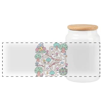 Jeu de labyrinthe interactif Fairy Forest Adventure - Boîte à biscuits avec couvercle en bois - blanc - Devant