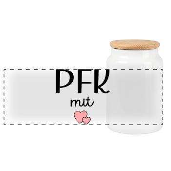 Nurse - Panoramic Cookie Jar with Wooden Lid - white - Front
