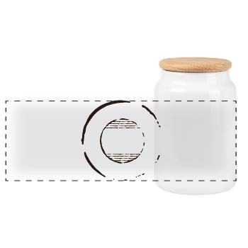 Cadre vide de timbres-poste vintage Texte personnalisé Temp - Boîte à biscuits avec couvercle en bois - blanc - Devant