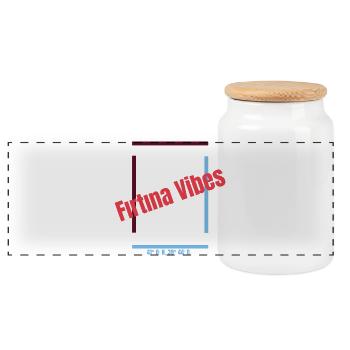 Firtina Vibes Trabzon - Panoramic Cookie Jar with Wooden Lid - white - Front