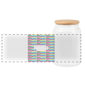 Signe du zodiaque Scorpion - Boîte à biscuits avec couvercle en bois - blanc - Devant