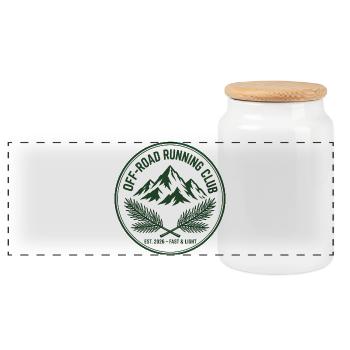 Club de course tout-terrain - Boîte à biscuits avec couvercle en bois - blanc - Devant