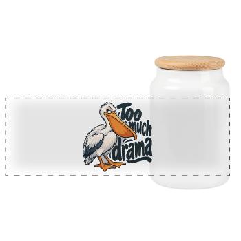 Pelikan - Panorama Keksdose mit Holzdeckel - Weiß - Vorne