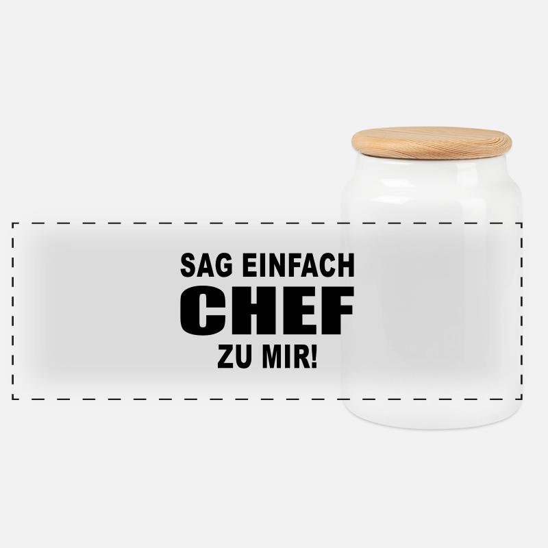 chef boss - Panorama Keksdose mit Holzdeckel - Weiß
