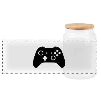 manette - Boîte à biscuits avec couvercle en bois - blanc - Devant