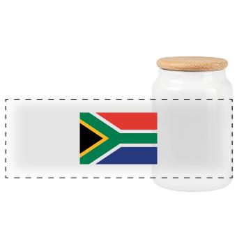 Afrique du Sud - Panorama Keksdose mit Holzdeckel - Weiß - Vorne
