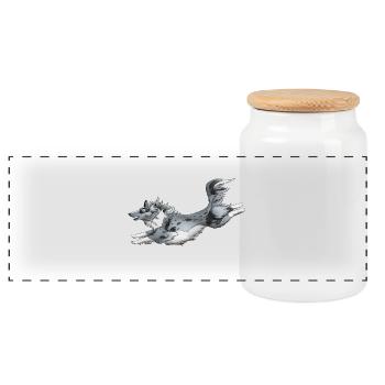 Berger Shetland Bleu Merle - Boîte à biscuits avec couvercle en bois - blanc - Devant