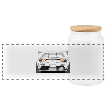 rx7 rear outlines - Panorama Keksdose mit Holzdeckel - Weiß - Vorne
