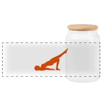 2541614 15809713 yoga - Panorama Keksdose mit Holzdeckel - Weiß - Vorne