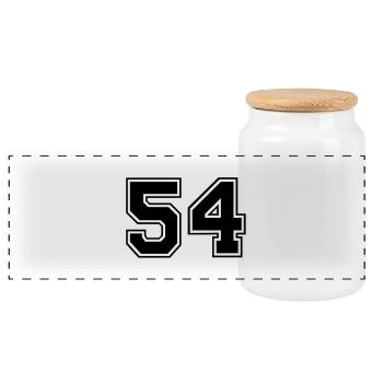 54 - Boîte à biscuits avec couvercle en bois - blanc - Devant