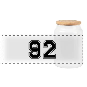 92 - Boîte à biscuits avec couvercle en bois - blanc - Devant