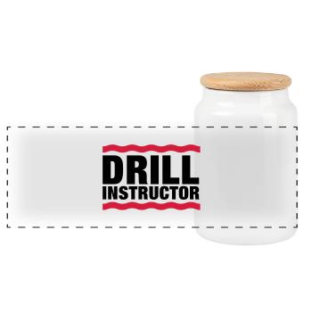 drill_instructor__f2 - Boîte à biscuits avec couvercle en bois - blanc - Devant