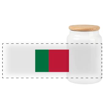 Portugal - Boîte à biscuits avec couvercle en bois - blanc - Devant
