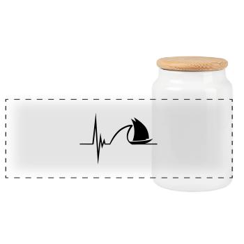 Sailing Pulse Design - Panorama Keksdose mit Holzdeckel - Weiß - Vorne