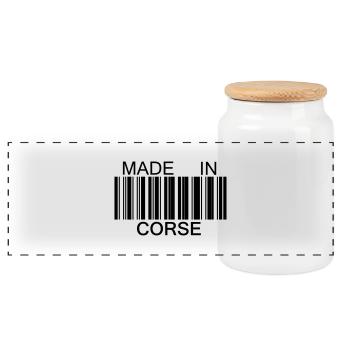 Made in Corse - Boîte à biscuits avec couvercle en bois - blanc - Devant