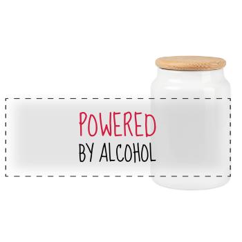 Alcohol - Drunk - Bier - Alkohol - Party - Humor - Panoramic Cookie Jar with Wooden Lid - white - Front