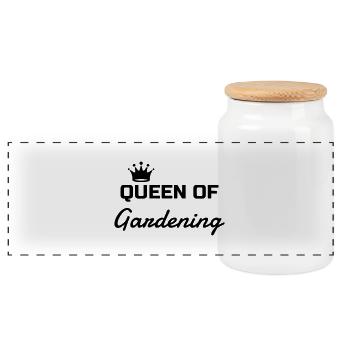 Garden - Gardener - Gardening - Green - Nature - Boîte à biscuits avec couvercle en bois - blanc - Devant