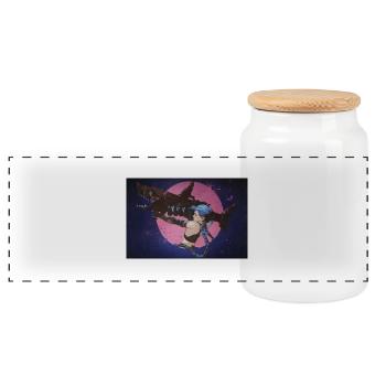 Jinx pistolet - Boîte à biscuits avec couvercle en bois - blanc - Devant