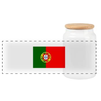 Portugal - Boîte à biscuits avec couvercle en bois - blanc - Devant