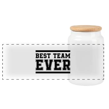 Meilleure équipe de tous les temps - Boîte à biscuits avec couvercle en bois - blanc - Devant