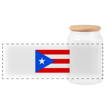 Porto Rico - Boîte à biscuits avec couvercle en bois - blanc - Devant