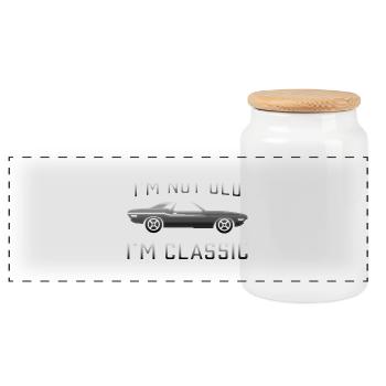 Planche de travail classic3 1 - Boîte à biscuits avec couvercle en bois - blanc - Devant