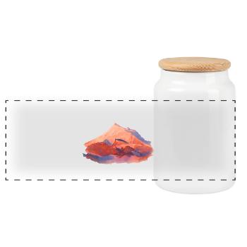 Weisshorn VS 4505m aquarelle - Boîte à biscuits avec couvercle en bois - blanc - Devant