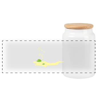 slimy goo / Blubber Schleim (2c) - Panorama Keksdose mit Holzdeckel - Weiß - Vorne