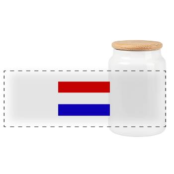 Pays-Bas, Pays-Bas, Pays-Bas, drapeau, drapeau - Boîte à biscuits avec couvercle en bois - blanc - Devant