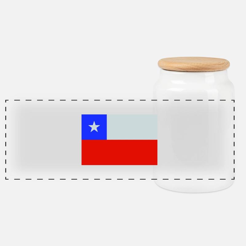 Chilli - Boîte à biscuits avec couvercle en bois - blanc