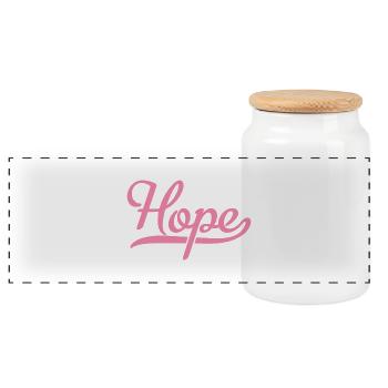 Hope - Panorama Keksdose mit Holzdeckel - Weiß - Vorne