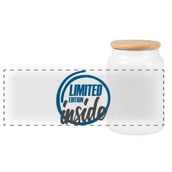 limited edition inside - Panorama Keksdose mit Holzdeckel - Weiß - Vorne