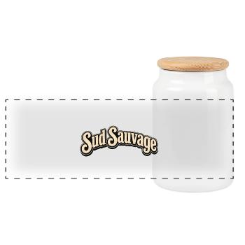 Sud Sauvage Rétro Vintage - Boîte à biscuits avec couvercle en bois - blanc - Devant