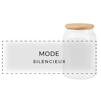 Mode_silencieux - Panorama Keksdose mit Holzdeckel - Weiß - Vorne
