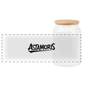 Astamoris. Chemises en dialecte anvers - Boîte à biscuits avec couvercle en bois - blanc - Devant
