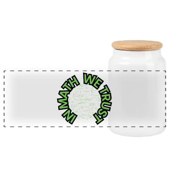 En maths, on fait confiance - Mathe - Design - Boîte à biscuits avec couvercle en bois - blanc - Devant
