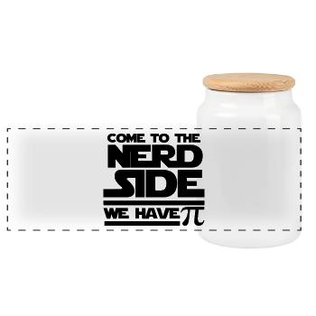 Come to the Nerd Side - Exclusive Edition - Panorama Keksdose mit Holzdeckel - Weiß - Vorne